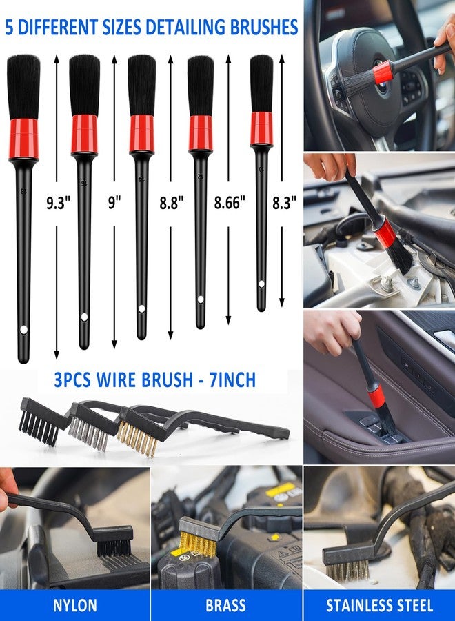 AUTODECO 27Pcs Car Detailing Brush Set, Car Detailing Kit, Auto Detailing Drill Brush Set, Car Detailing Brushes, Car Wash Cleaning Tools Kit for Interior, Exterior, Wheels, Blue - Image 5