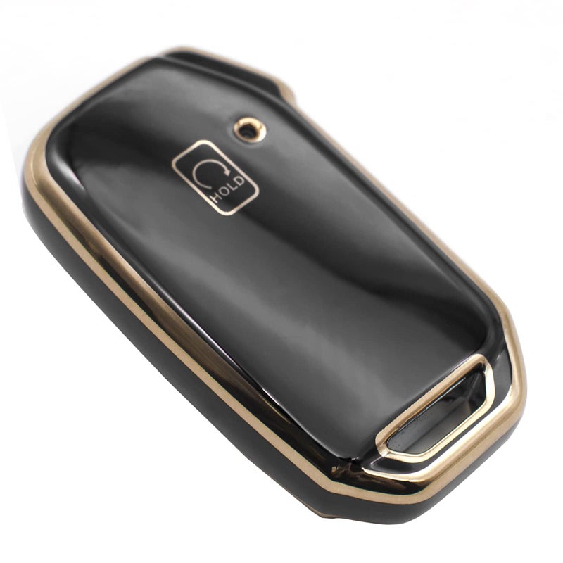 FEYOUN Key Fob Cover Compatible with Kia Cadenza K5 Seltos Sorento Soul Telluride Sportage NIRO EV EV6 Sedona Forte Stinger 5 Buttons Remote Keyless Key Fob Case Protection Shell Accessories Black - Image 3