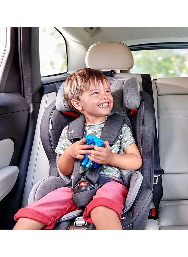 كيندركرافت Car Seat Safety Fix, Booster Child Seat, With Isofix, Top Tether, Adjustable Headrest, For Toddlers , Infant, Group 1 - 2 - 3, 9 - 36 Kg, Up To 12 Years, Safety Certificate Ece R44/04, Black