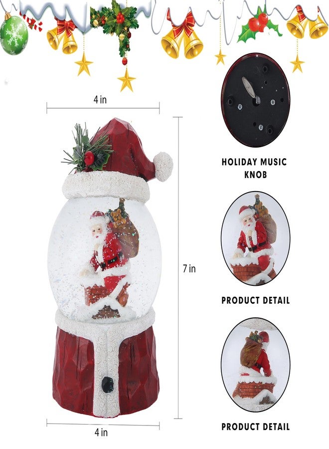 TZSSP Musical Christmas Snow Globe with Santa Figurine, Plays Classic Holiday Music, Glitter Water Ball for Festive Home Decor - Image 5