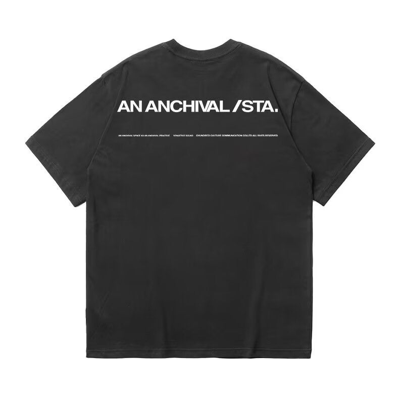 Short-Sleeved T-Shirt Men'S Ins Trendy Letter Printing Slim-Fit All-Match Casual Base Top - Image 2