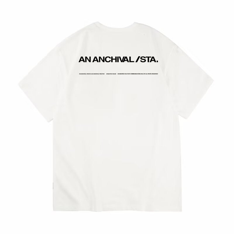 Short-Sleeved T-Shirt Men'S Ins Trendy Letter Printing Slim-Fit All-Match Casual Base Top - Image 4