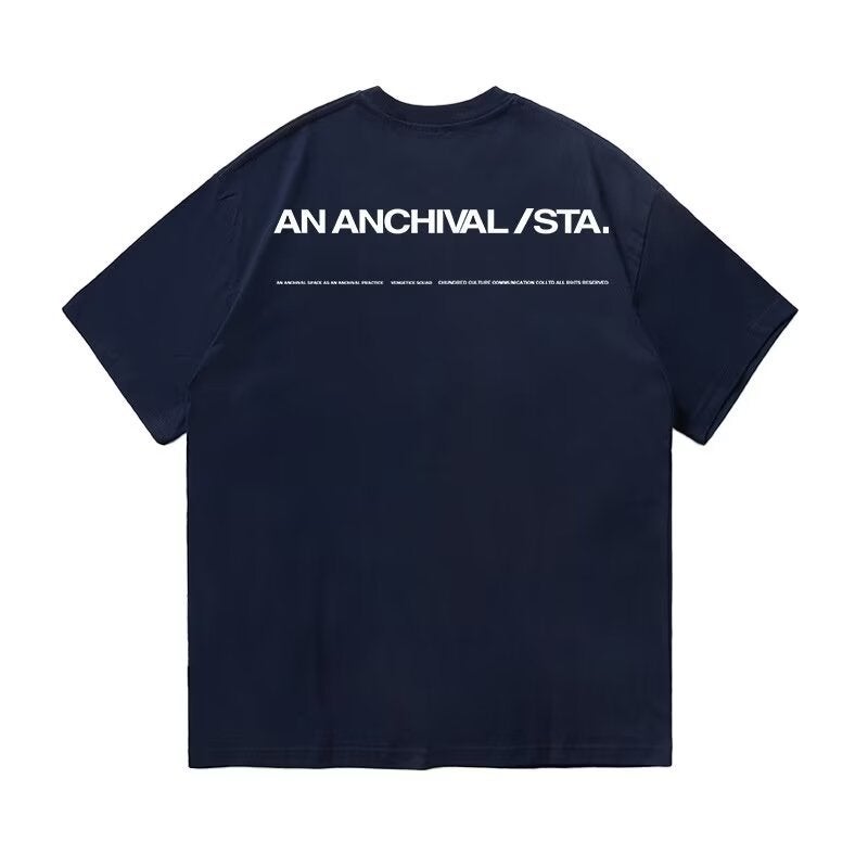 Short-Sleeved T-Shirt Men'S Ins Trendy Letter Printing Slim-Fit All-Match Casual Base Top - Image 3