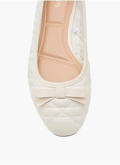 Celeste Womens Quilted Slip-On Ballerina Shoes  - Image 4