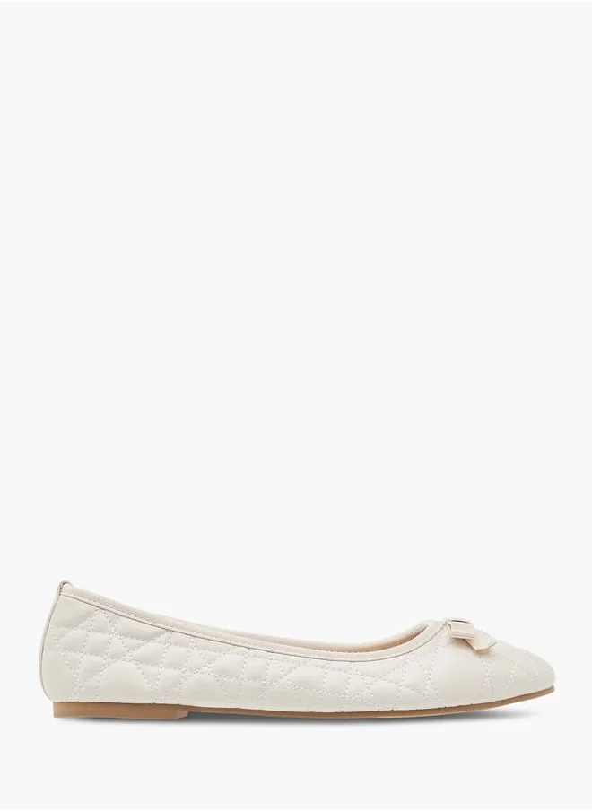 سيليست Womens Quilted Slip-On Ballerina Shoes