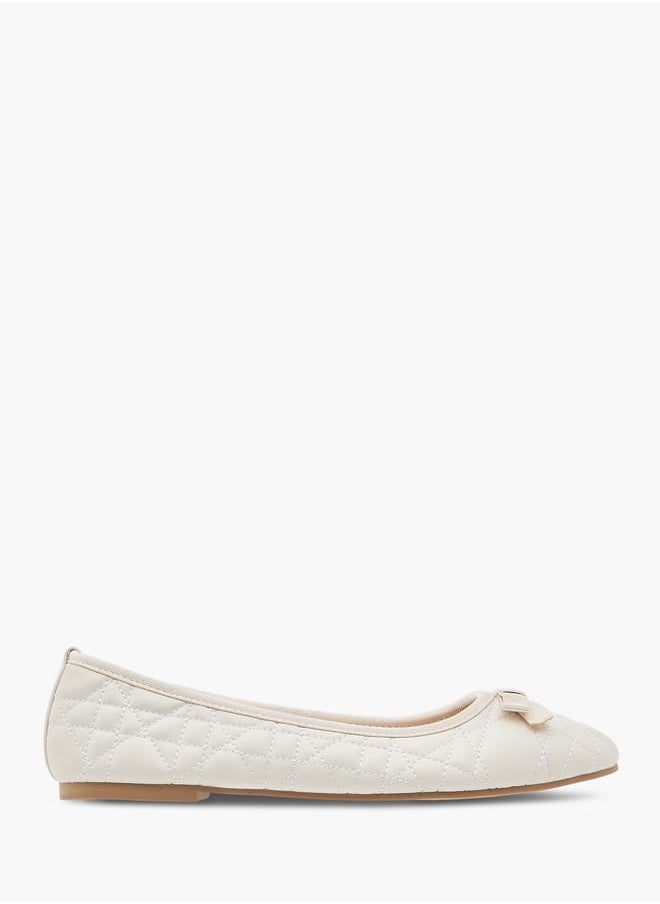 Celeste Womens Quilted Slip-On Ballerina Shoes  - Image 3