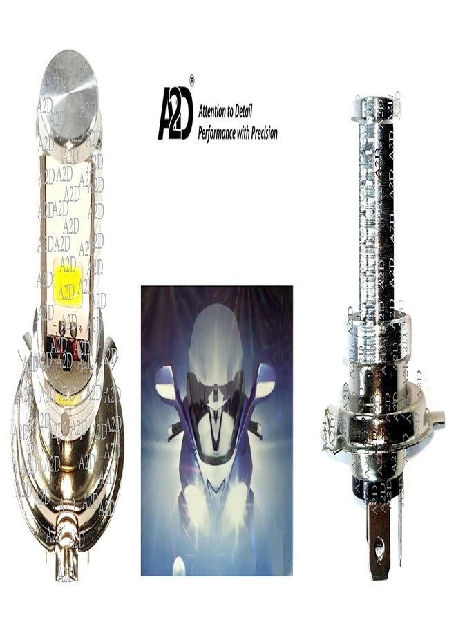 A2D 12092 12V Lens Top Cobe H4 / HS1 Bike LED Headlight Bulb Replacement White for Honda CB Unicorn Dazzler - Image 5