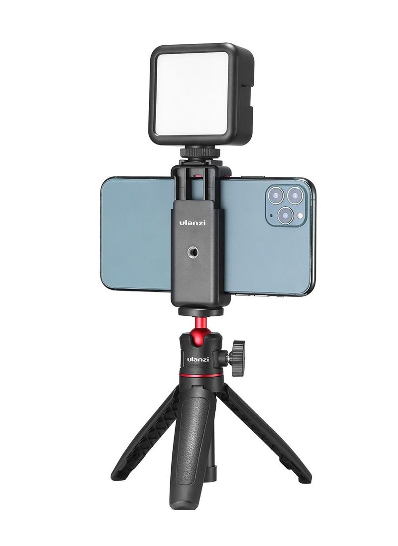 Combo 7 Mobile Phone Fill Light Tripod Bracket for Vlog Selfie Short Video Live Photo Studio