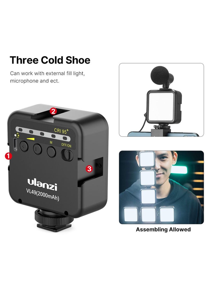 Combo 7 Mobile Phone Fill Light Tripod Bracket for Vlog Selfie Short Video Live Photo Studio