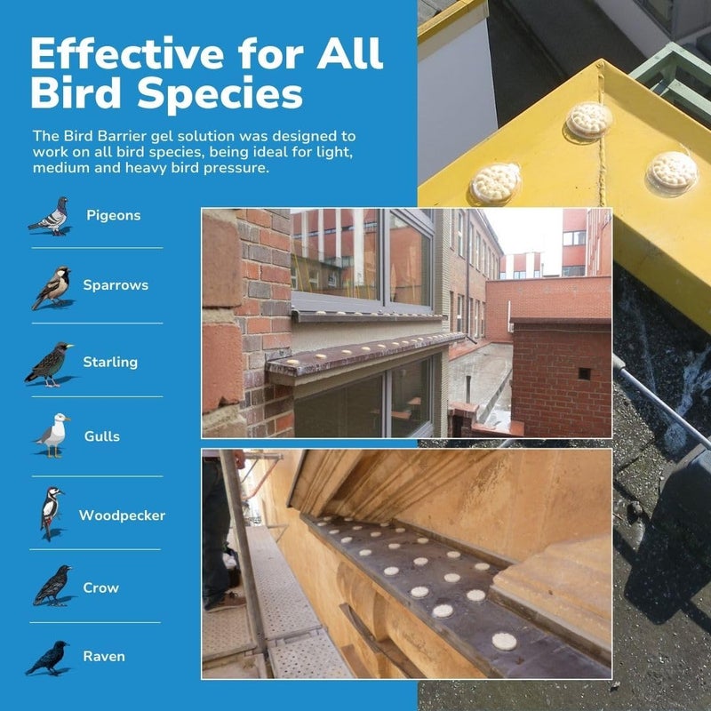 Bird Barrier Optical Gel 24 Pack | Natural Multisensory Bird Deterrent | Easy Installation | Discreet Appearance | Long-Lasting Solution | Repels Birds on Roofs, Beams Signs, Soffits, Ledges, and More - Image 5