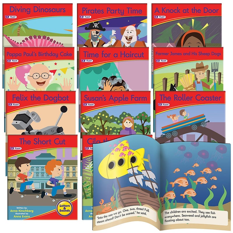 Junior Learning JL385 Decodable Readers Phase 6 Spelling Fiction Multi