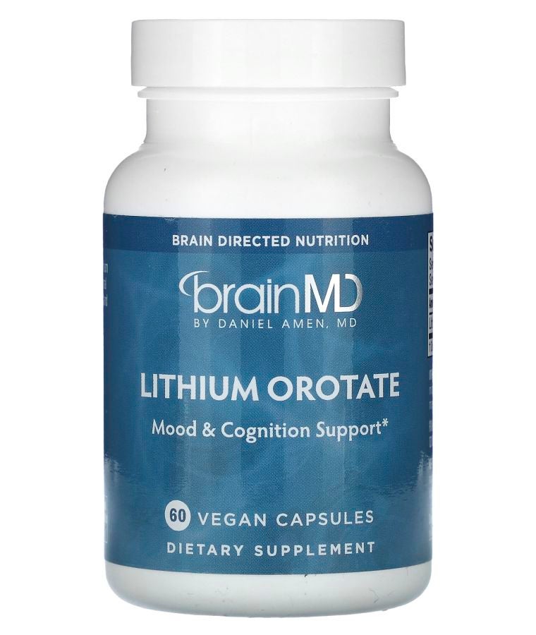 BRAINMD Lithium Orotate 5 mg  60 Vegan Capsules