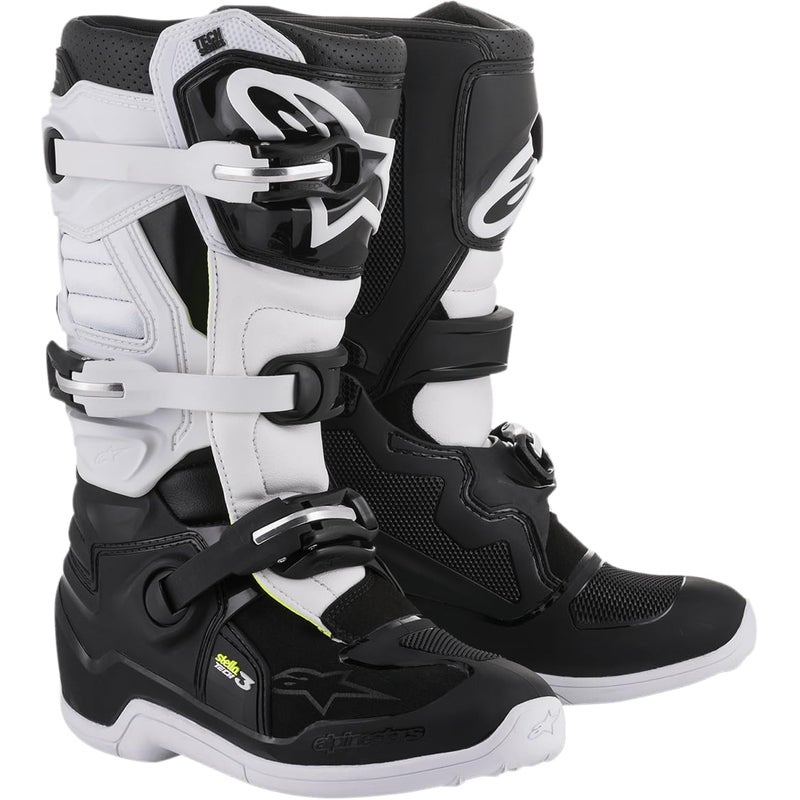 Alpinestars Stella Tech 3 Womens Motorcycle Boots CECertified OffRoad Gear Durable Lightweight Motocross Protection 8 BlackWhite - Image 2