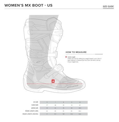 Alpinestars Stella Tech 3 Womens Motorcycle Boots CECertified OffRoad Gear Durable Lightweight Motocross Protection 8 BlackWhite - Image 3