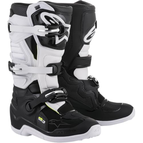 Alpinestars Stella Tech 3 Womens Motorcycle Boots CECertified OffRoad Gear Durable Lightweight Motocross Protection 8 BlackWhite - Image 1