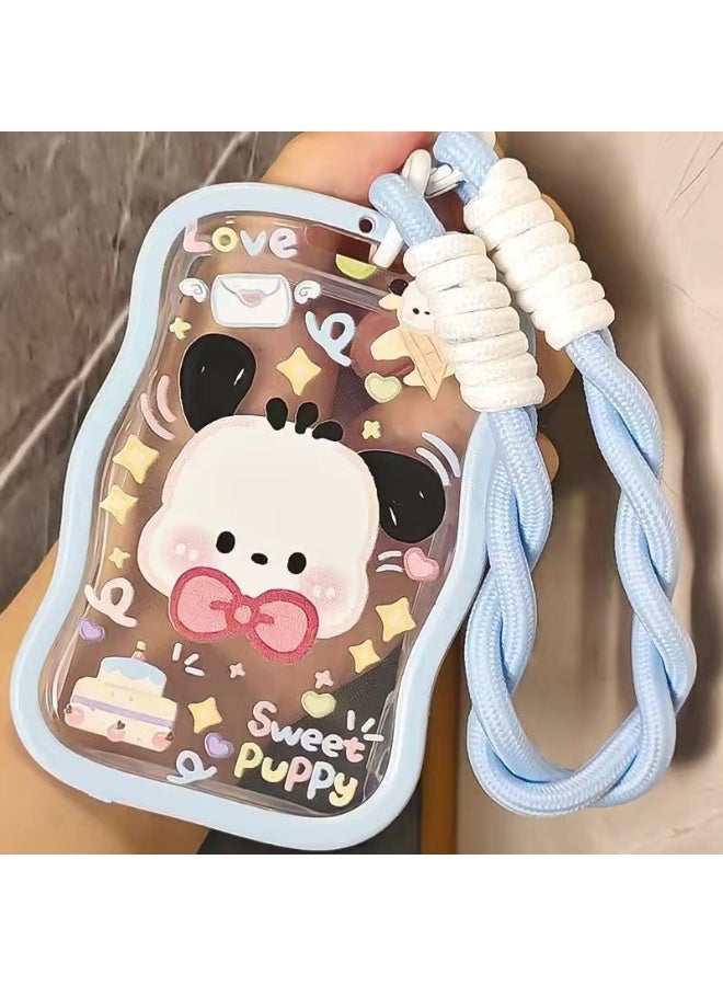 NIBEMINENT 1 - Piece Hello Kitty Kpop Photo Card Holder Pendant Key Chain ID Badge Holder ID Card Holder Photo Card Protector for School ID Office ID Access Card for Women Girls