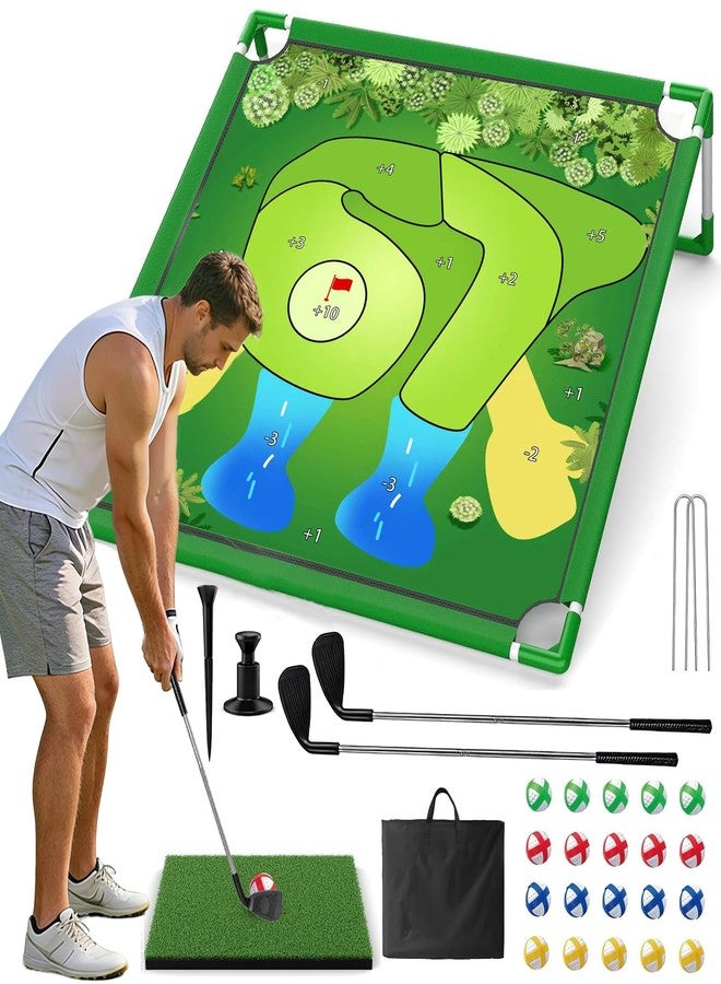 Wazoci 67 Golf Yard Chipping Game Set - Portable Backyard Golf Course for Adults and Family, Outdoor Lawn & Beach Play, Indoor Practice, Office Party, Gifts for Men (67 Golf Chipping Game) - Image 1