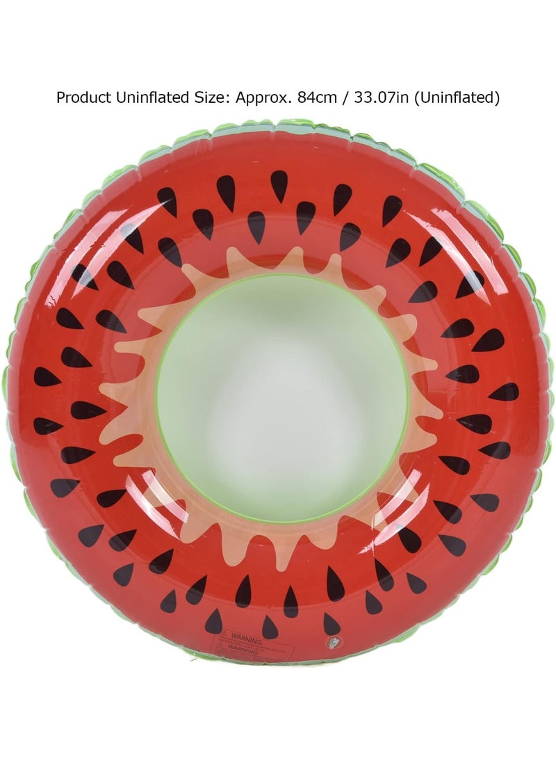 يوسو عوامات حمام سباحة للأطفال من يوسو، بتصميم بطيخ متعدد الاستخدامات مصنوعة من بلاستيك PVC قابل للنفخ سميك وصديقة للبيئة بألوان مبهجة للبحر - Image 4