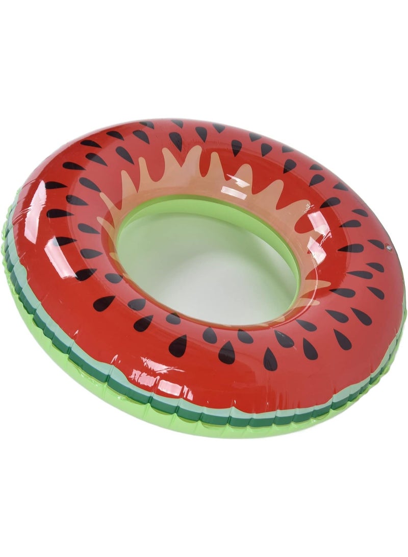 يوسو عوامات حمام سباحة للأطفال من يوسو، بتصميم بطيخ متعدد الاستخدامات مصنوعة من بلاستيك PVC قابل للنفخ سميك وصديقة للبيئة بألوان مبهجة للبحر - Image 3