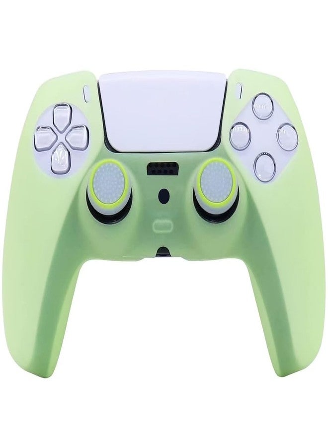 HLRAO Anti Slip Glow in The Dark Protective Silicone Cover Skin Grips Compatible with PS5 Controller,8 PCS Thumb Grips Caps and 2 Grips Caps Glow in The Dark. - Image 4