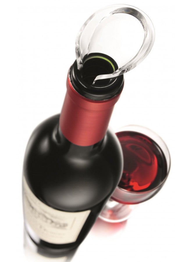 Vacu Vin Crystal Wine Server Set of 2 - Wine Aerator and Strainer, Pourer and Preserver - Perfect Fit for Every Wine Bottle - Convenient and Portable - Crafted with Excellence in the Netherlands - Image 2