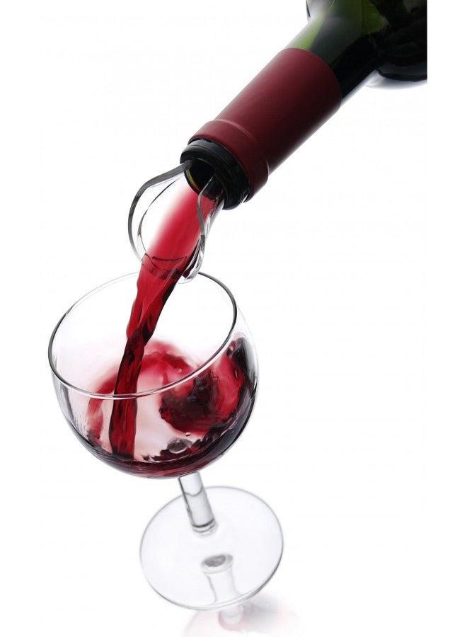Vacu Vin Crystal Wine Server Set of 2 - Wine Aerator and Strainer, Pourer and Preserver - Perfect Fit for Every Wine Bottle - Convenient and Portable - Crafted with Excellence in the Netherlands - Image 3