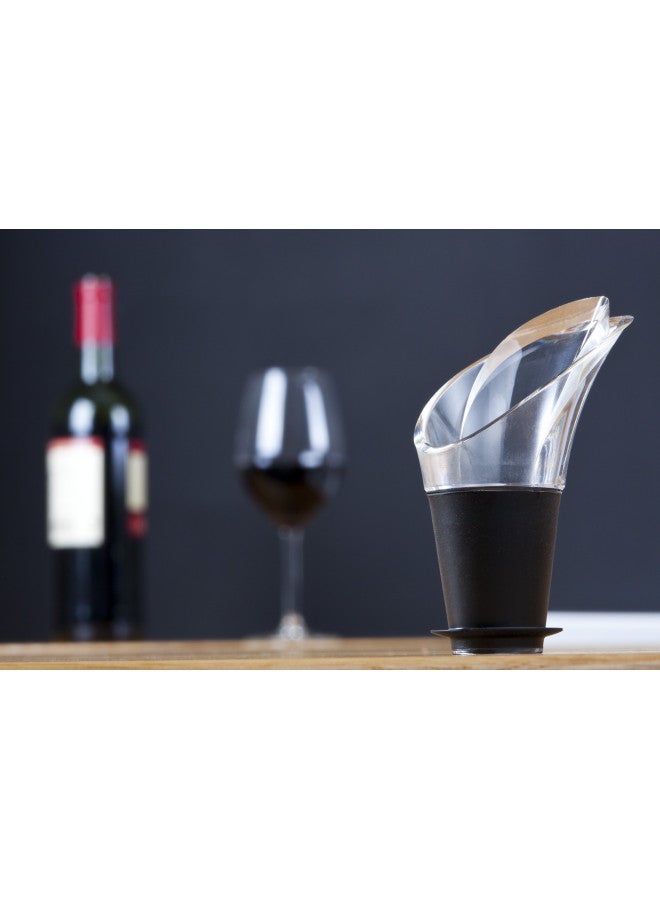 Vacu Vin Crystal Wine Server Set of 2 - Wine Aerator and Strainer, Pourer and Preserver - Perfect Fit for Every Wine Bottle - Convenient and Portable - Crafted with Excellence in the Netherlands - Image 5