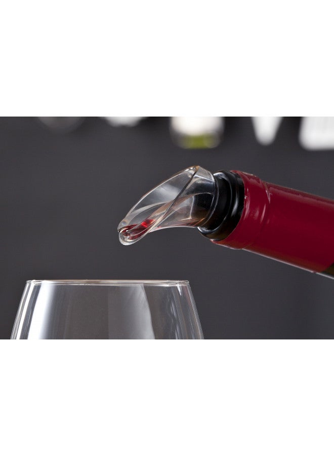 Vacu Vin Crystal Wine Server Set of 2 - Wine Aerator and Strainer, Pourer and Preserver - Perfect Fit for Every Wine Bottle - Convenient and Portable - Crafted with Excellence in the Netherlands - Image 4