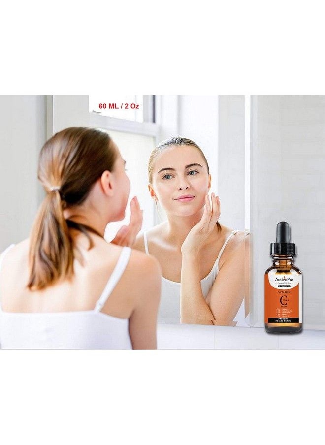 ActivePur 25% Vitamin C Serum For Face (2 Oz/60 Ml) Vitamin E+B5 Hyaluronic Acid Serum For Face Retinol Ferulic Acid Niacinamide Collagen Anti Aging Wrinkle Age Spots Eye Circles Skin Moisturizer  - Image 5