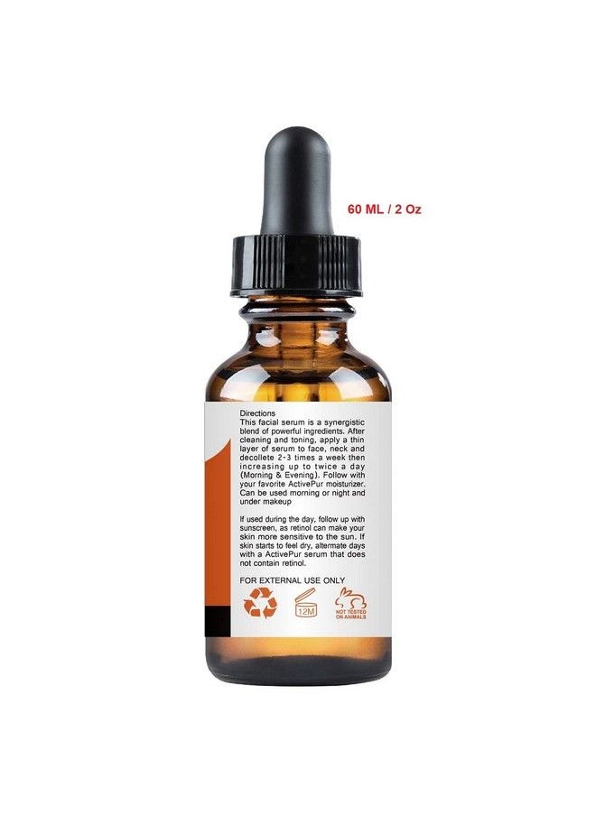 ActivePur 25% Vitamin C Serum For Face (2 Oz/60 Ml) Vitamin E+B5 Hyaluronic Acid Serum For Face Retinol Ferulic Acid Niacinamide Collagen Anti Aging Wrinkle Age Spots Eye Circles Skin Moisturizer  - Image 3