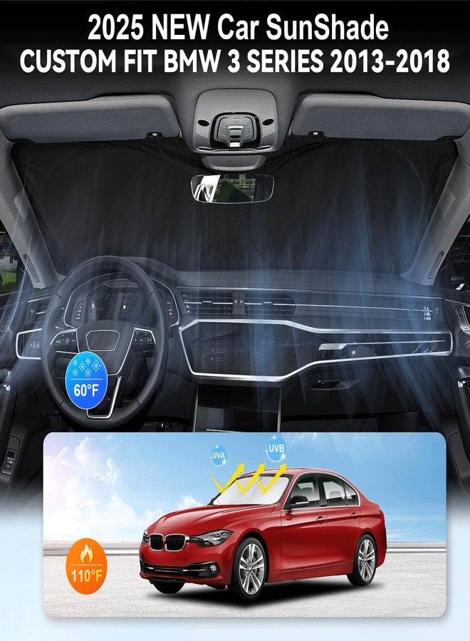 BOODANCARS Windshield Sun Shade for BMW 3 Series Sedan & M3 (F30/F80) 2013-2018 - Image 4