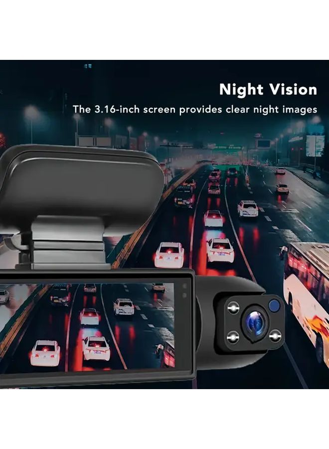 1080P Dual Camera Driving Recorder Night Vision 24H Loop Recording Wide Angle View - Image 5