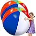 Supervitae 27 Inch Rainbow Beach Balls Giant Inflatable Large Pool Beach Balls Inflatable Swimming Pool Toys for Summer Water Games2 Pcs - Image 4