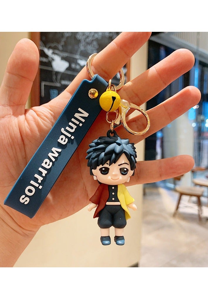 Demon Slayer x DCMJ تماثيل سلسلة مفاتيح مسلسل قاتل الشياطين، القلادات في حقيبة المدرسة، القلادات في الحقيبة، سلاسل المفاتيح - Image 1