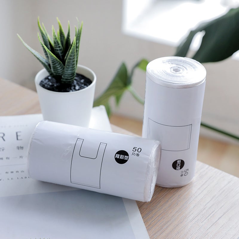 2342 Household Vest Garbage Bag Kitchen Thickened Breakpoint Portable Large Plastic Bag 50 Pieces - Image 4