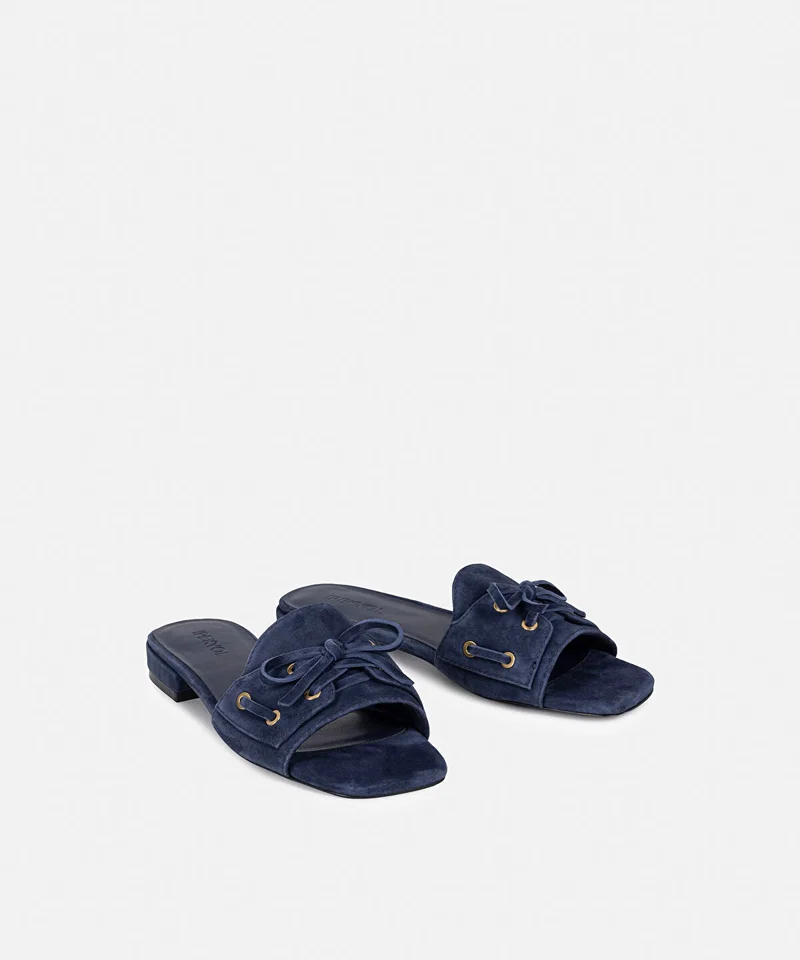 Ipekyol  Suede-Leather Slippers with Bow for Women | Best Price UAE