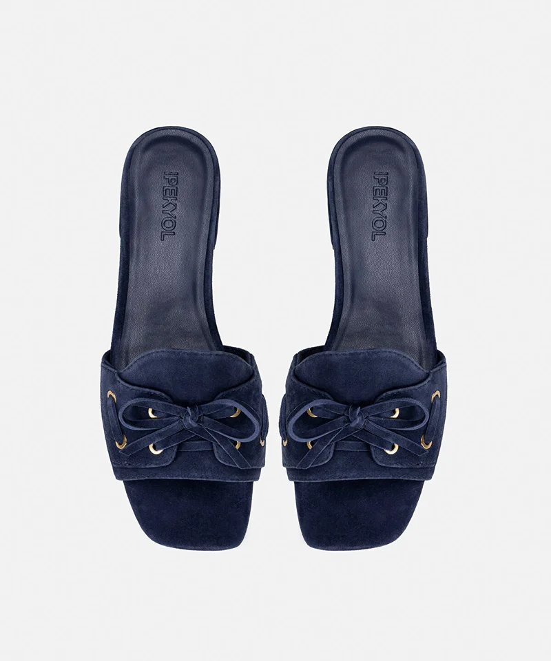 Ipekyol  Suede-Leather Slippers with Bow for Women | Best Price UAE