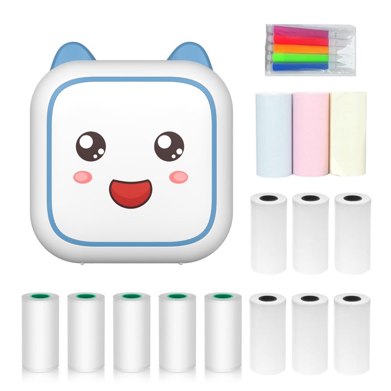 Mini Photo Printer: 200 DPI, Wireless BT Connectivity, Pocket-Sized - Versatile Multifunction Printer for Travel, Students, Professionals, Family - Image 1