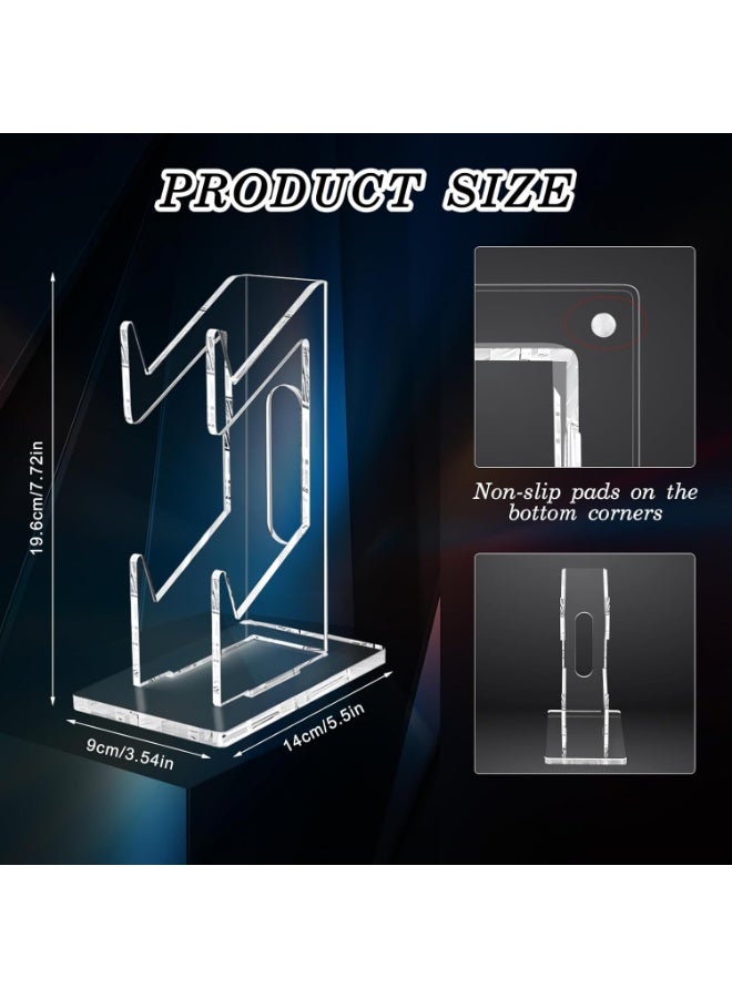 SUNSAR Universal Game Controller Holder - 2 Tiers Dual Controller Holder for Nintendo Switch Xbox PS5 PS4-Acrylic Clear Stand Gaming Accessories - Image 2