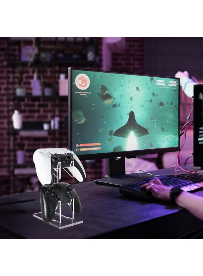 SUNSAR Universal Game Controller Holder - 2 Tiers Dual Controller Holder for Nintendo Switch Xbox PS5 PS4-Acrylic Clear Stand Gaming Accessories - Image 5