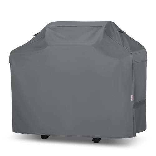 Unicook 50 Inch Grill Cover for 48 Inch Outdoor Grill, Heavy Duty Waterproof BBQ Cover Compatible with Weber Spirit 200 Series, Fade Resiatnt Gas Barbecue Protector, All Weather Protection, Grey - Image 1