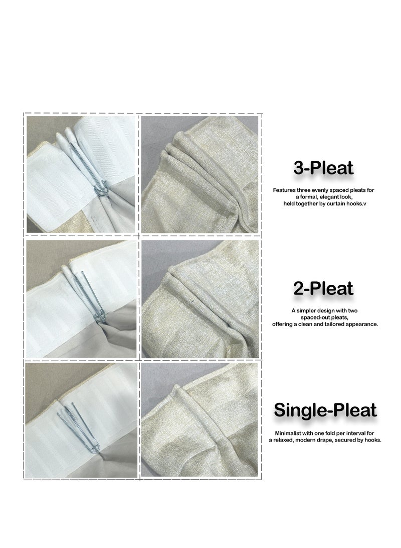 LuxHome Stainless Steel Long 4-Prong Pinch Pleat Curtain Hooks – Heavy-Duty Drapery Hooks for Pleated Curtains and Window Treatments – Rustproof and Durable (Pack of 30) - Image 4