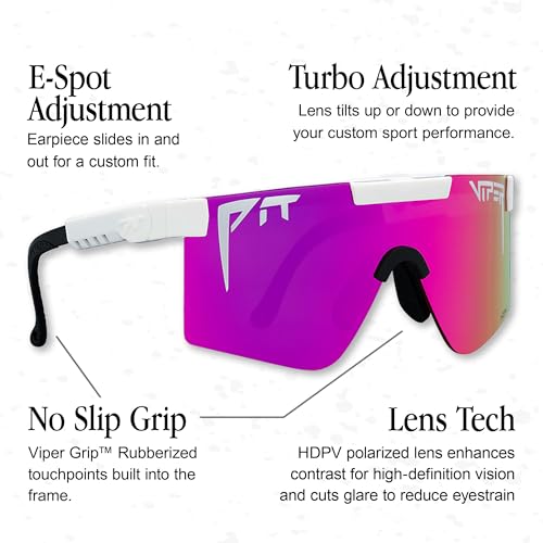 Pit Viper Sunglasses I The Original 20 I Regular Fit I HDPV Polarized Lens Indestructible Frame I Turbo Adjustable for Perfect Fit I Micro Fiber Bag Retainer Straps I Mirror Lens Black Frame - Image 3