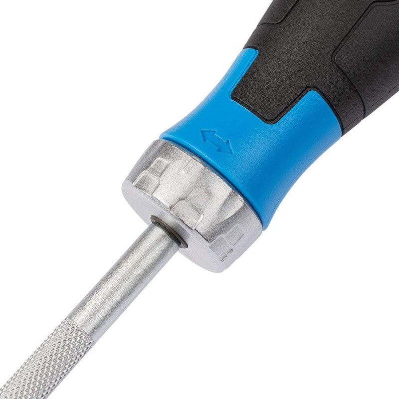 Draper 13 Piece Ratchet Screwdriver Set with Internal Storage - Blue and Black - Image 3