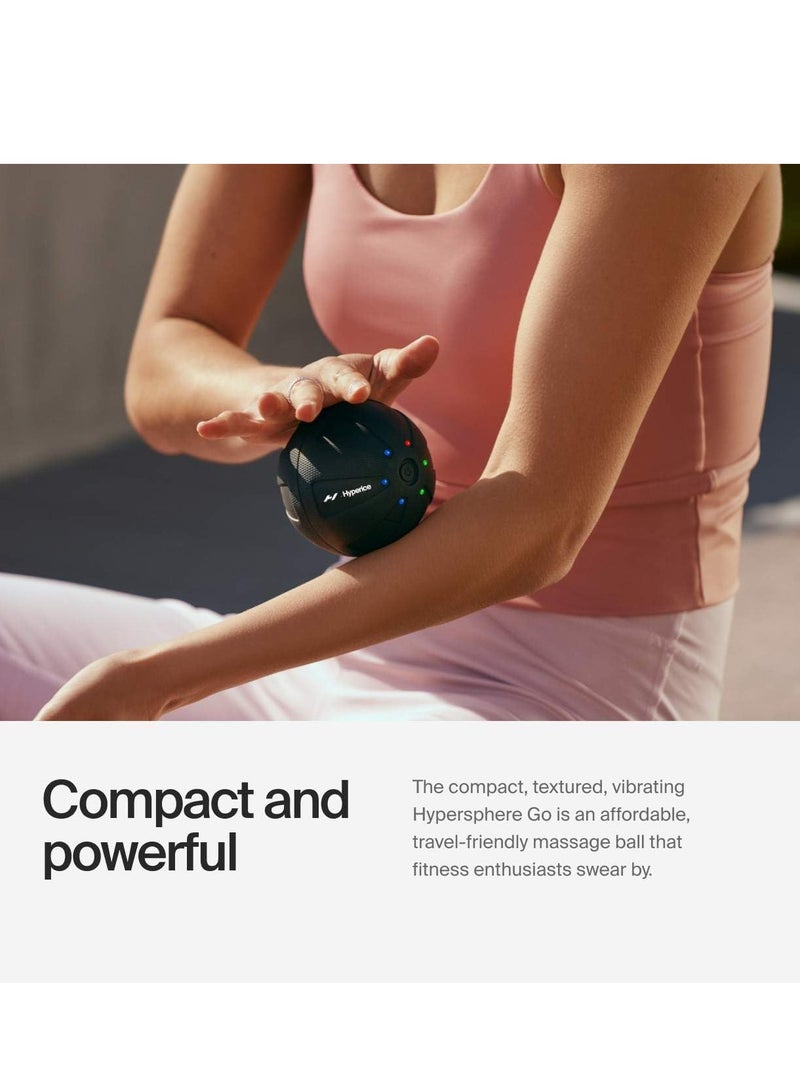 HYPERICE Hypersphere Go Mini Vibrating Massage Ball for Muscle Recovery, Myofascial Release and Pain Relief - Portable Fitness Massager Perfect, Black  - Image 2