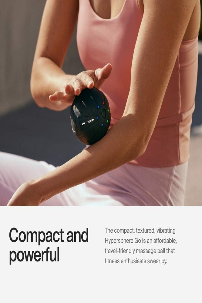 HYPERICE Hypersphere Go Mini Vibrating Massage Ball for Muscle Recovery, Myofascial Release and Pain Relief - Portable Fitness Massager Perfect, Black  - Image 2