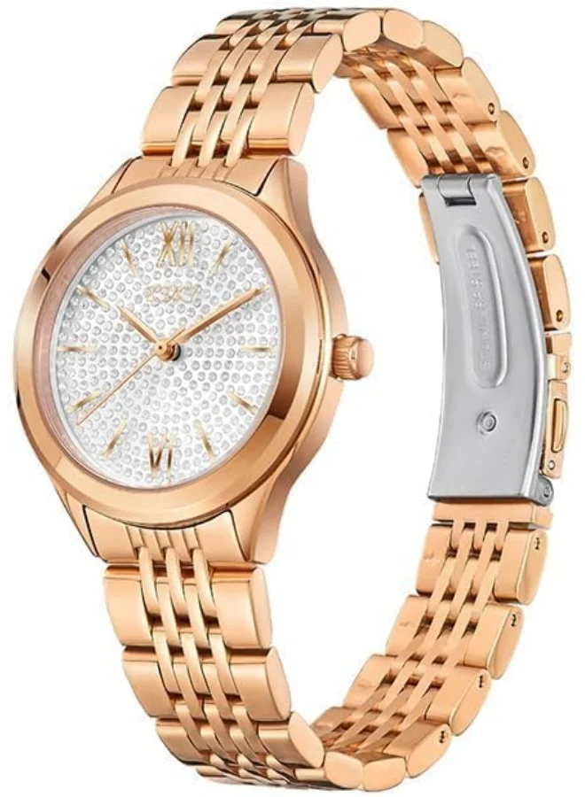إكستاسي ECSTACY Women's 2035 Movement Watch, Analog Display and Stainless Steel Strap - E23517-RBKS, Rose Gold
