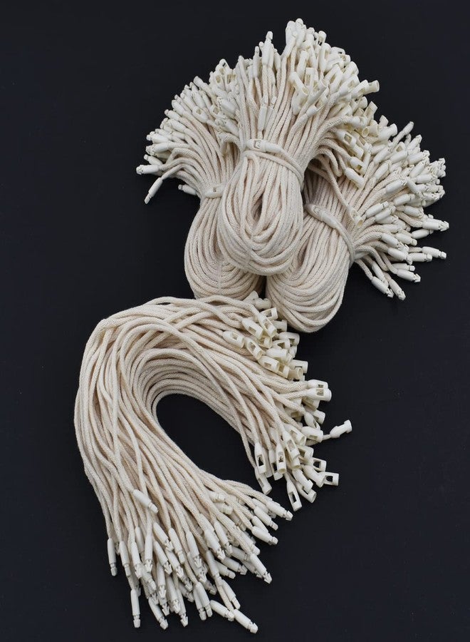 BDS-HOME 300Pcs 7.6inch Cotton Gift Clothing Price Tag String Hang Tag String Hanging Rope Snap Lock Pin Loop Fastener Hook Ties Fast to Attach for Clothes Tags Shoes Snap Lock Luggage Label (White) - Image 5
