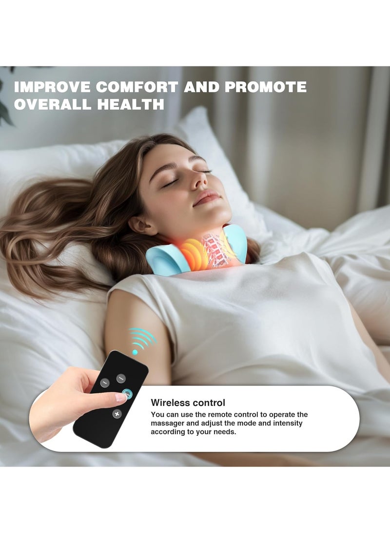general Neck Massager, Heated Neck and Shoulder Relaxer, 3 Modes, Portable Pillow for Pain Relief and Muscle Relaxation, 26° Angle Cervical Traction Device for Back and Shoulders - Image 3