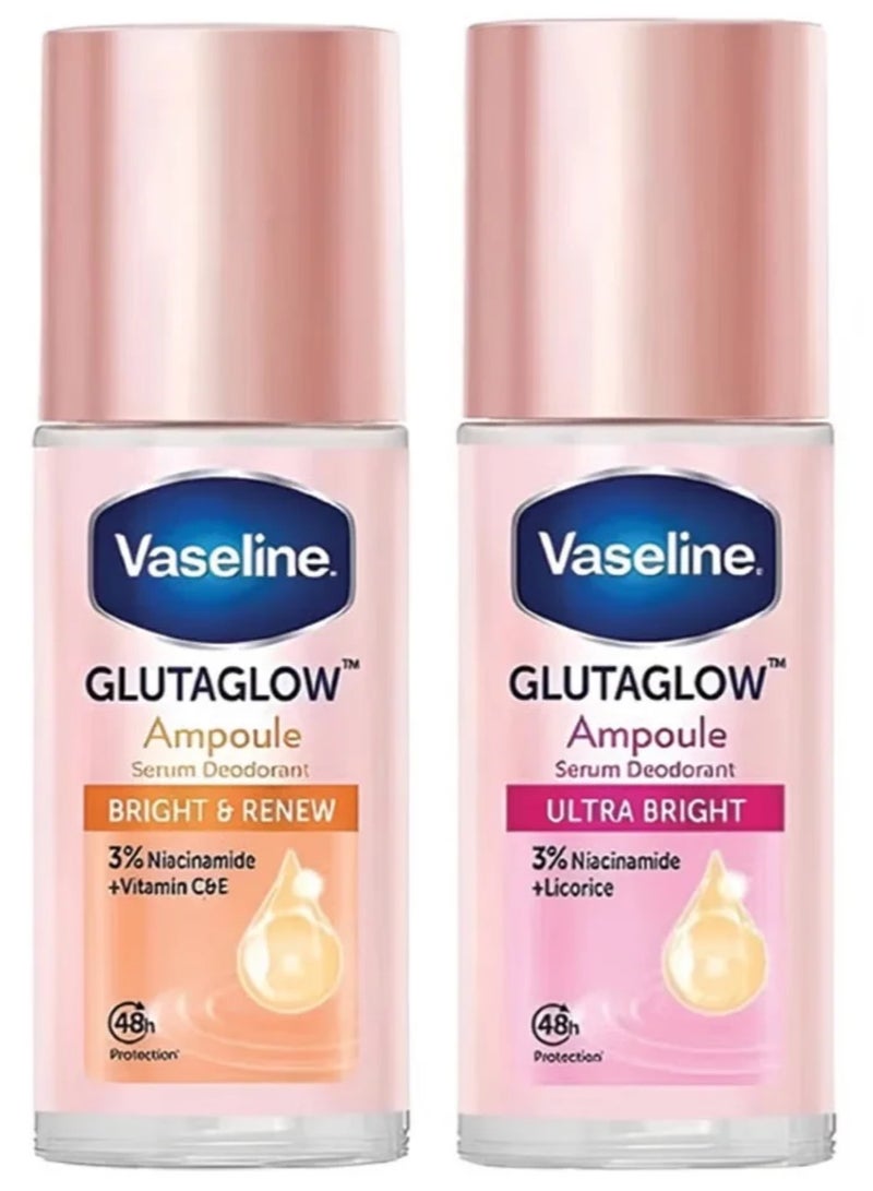 Glutaglo Deodorant Serum Regenerative and Super Gloss Ampoule, 45 ml each
